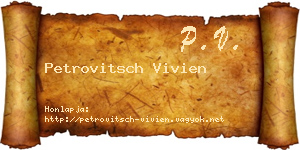Petrovitsch Vivien névjegykártya